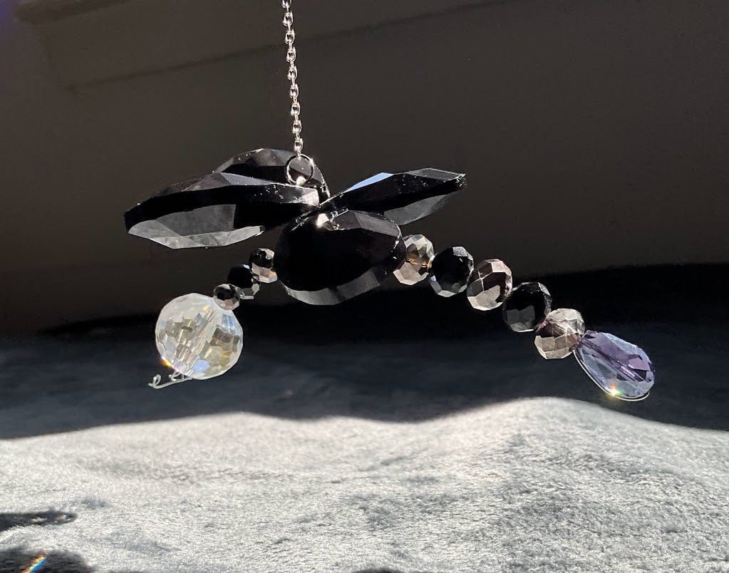 Black Dragonfly Suncatcher