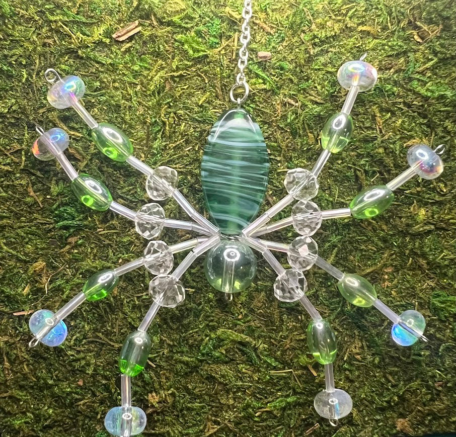 Green/Iridescent Spider